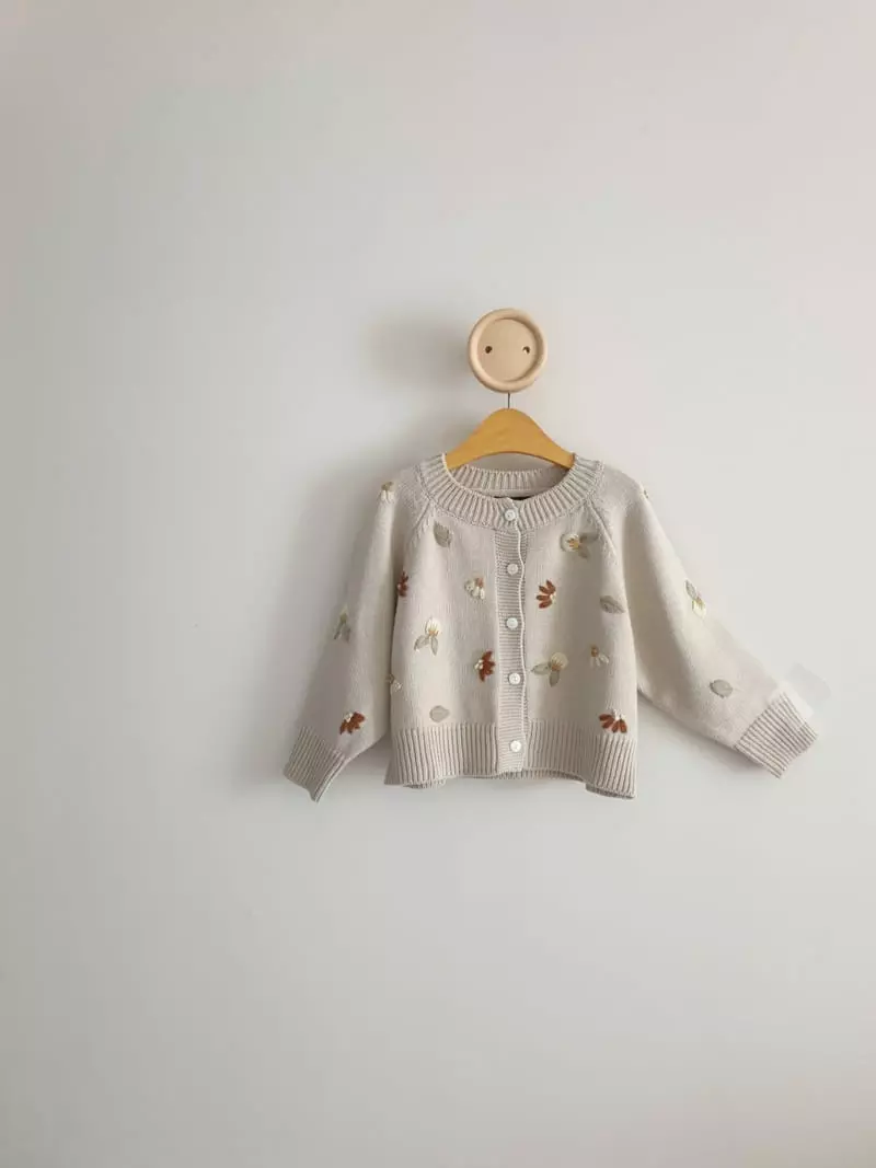 Eclair - Korean Children Fashion - #toddlerclothing - Embroidery Cardigan - 8