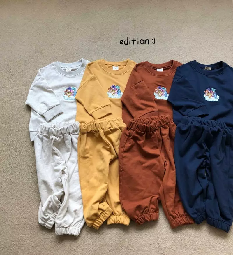 Edition - Korean Children Fashion - #Kfashion4kids - Rainbow Bear Top Bottom sEt