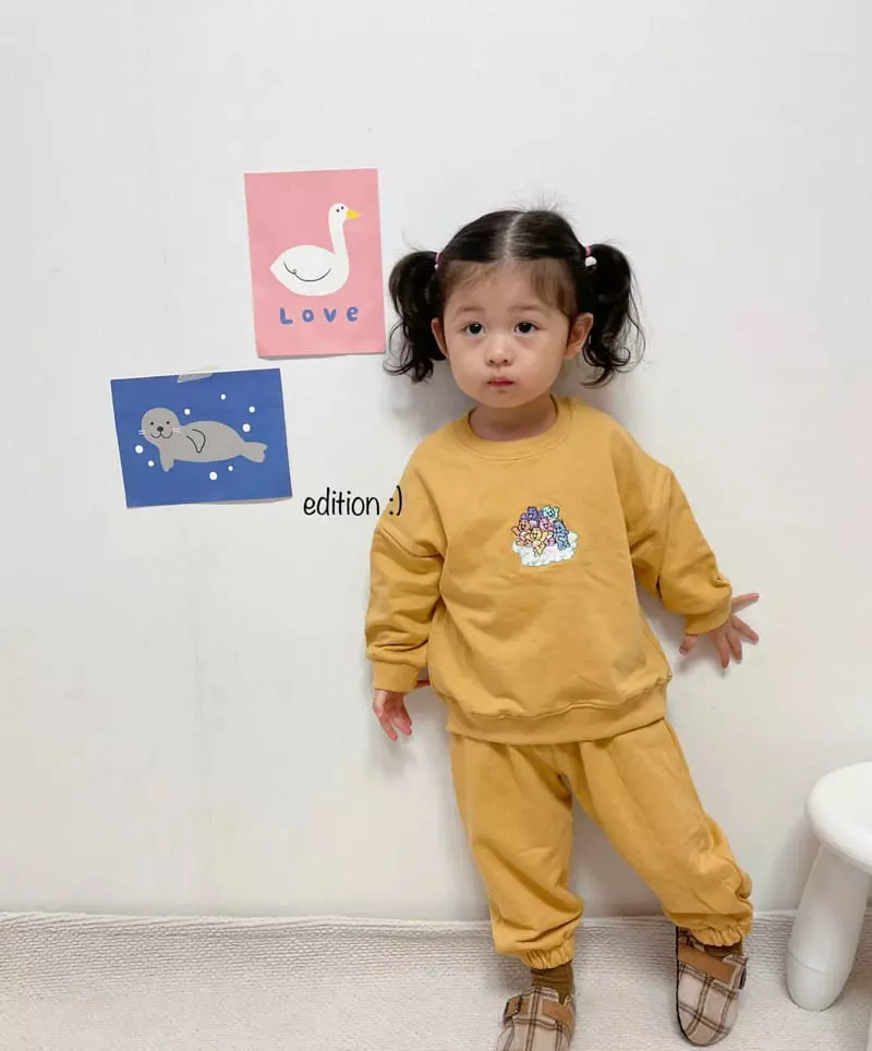 Edition - Korean Children Fashion - #childrensboutique - Rainbow Bear Top Bottom sEt - 10