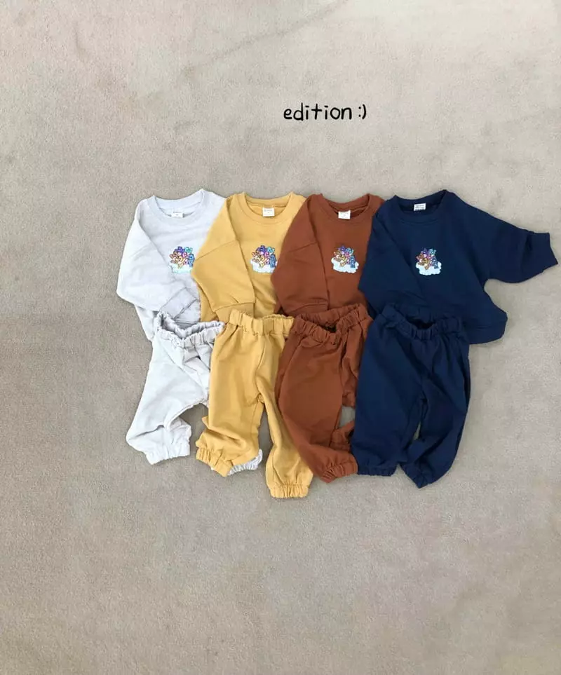 Edition - Korean Children Fashion - #littlefashionista - Rainbow Bear Top Bottom sEt - 2