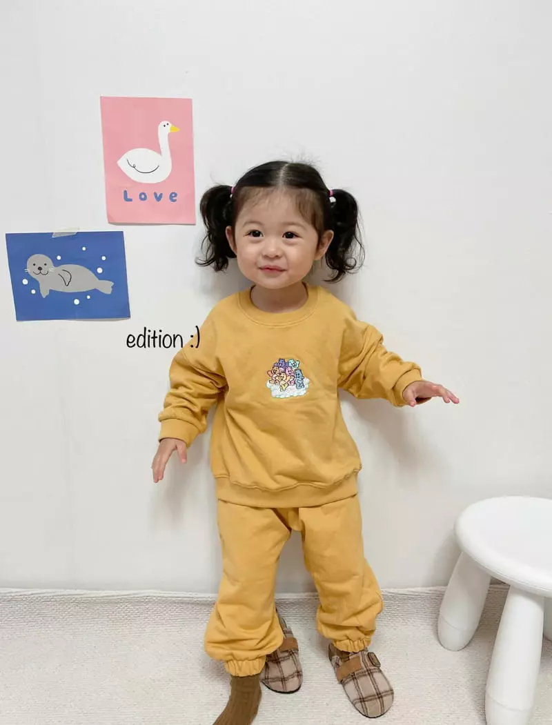 Edition - Korean Children Fashion - #stylishchildhood - Rainbow Bear Top Bottom sEt - 8