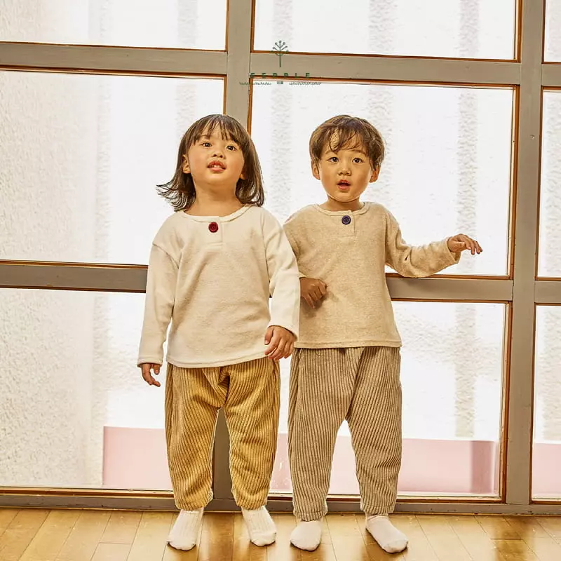 Eepple - Korean Children Fashion - #fashionkids - One Button Tee - 4