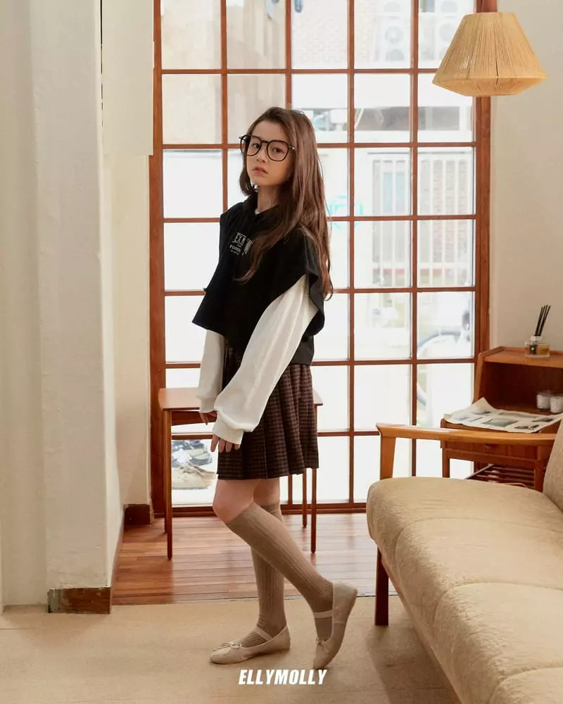 Ellymolly - Korean Children Fashion - #childofig - Corn Wrinkle Skirt - 10