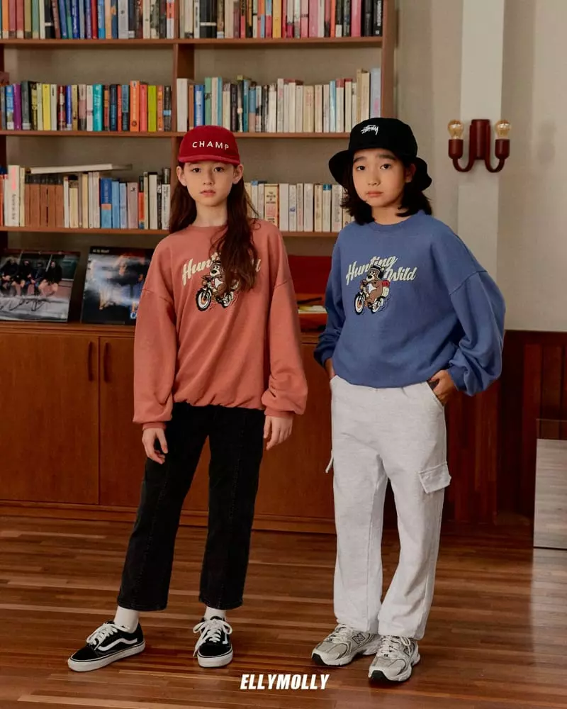 Ellymolly - Korean Children Fashion - #childrensboutique - Wild Bear Sweatshirt - 12