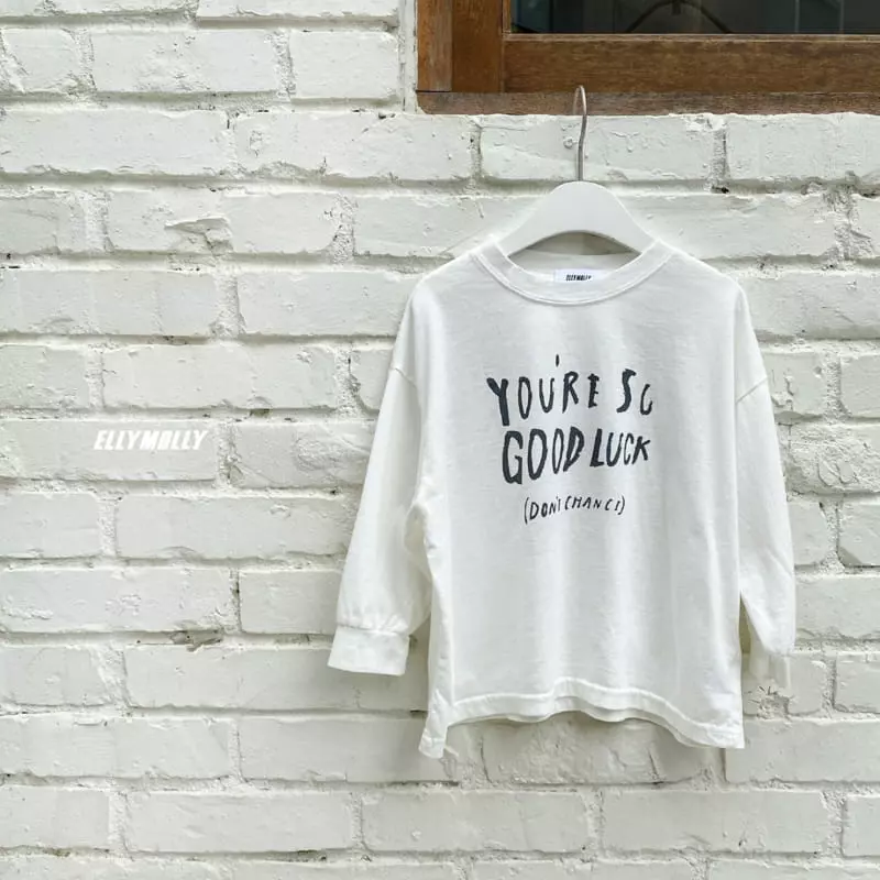 Ellymolly - Korean Children Fashion - #childrensboutique - Good Luck Boxy Tee