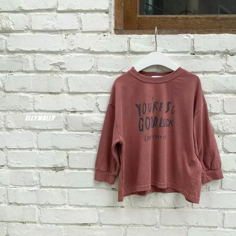 Ellymolly - Korean Children Fashion - #designkidswear - Good Luck Boxy Tee - 2