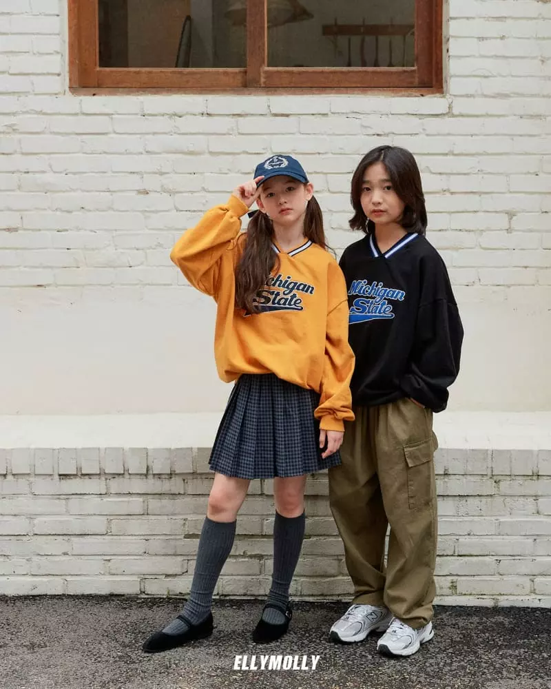 Ellymolly - Korean Children Fashion - #discoveringself - Michigan Sweatshirt - 9