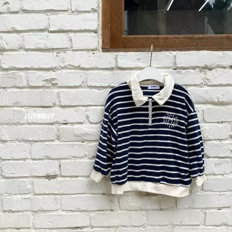 Ellymolly - Korean Children Fashion - #fashionkids - H Collar Sweatshirt