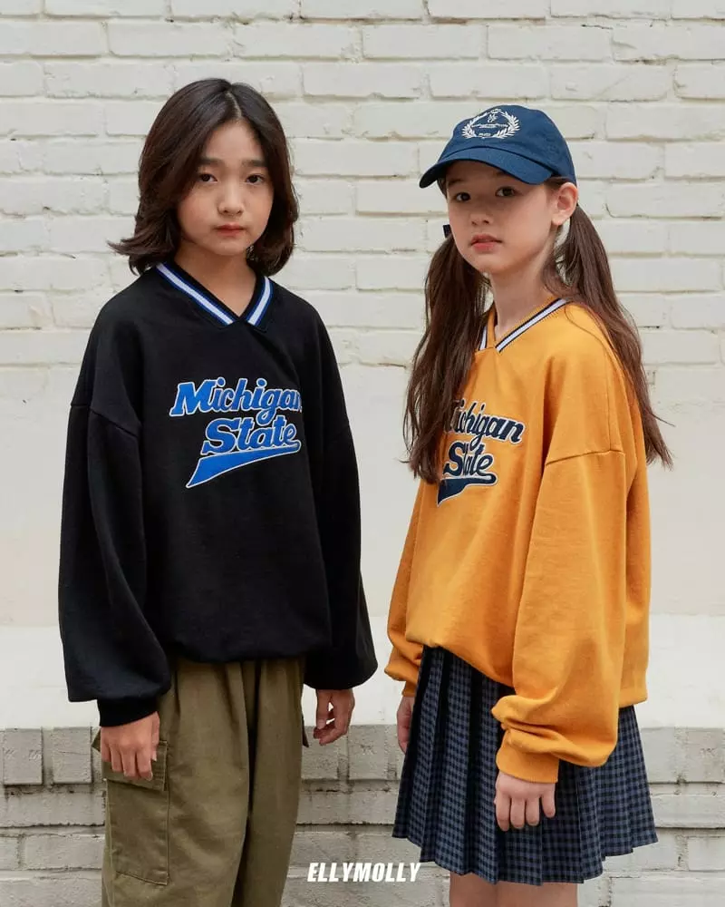 Ellymolly - Korean Children Fashion - #fashionkids - Michigan Sweatshirt - 10
