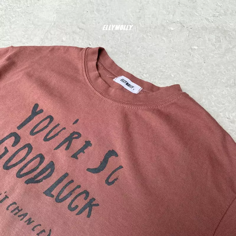 Ellymolly - Korean Children Fashion - #discoveringself - Good Luck Boxy Tee - 4