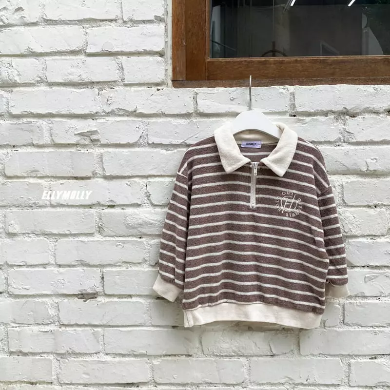 Ellymolly - Korean Children Fashion - #kidsshorts - H Collar Sweatshirt - 2