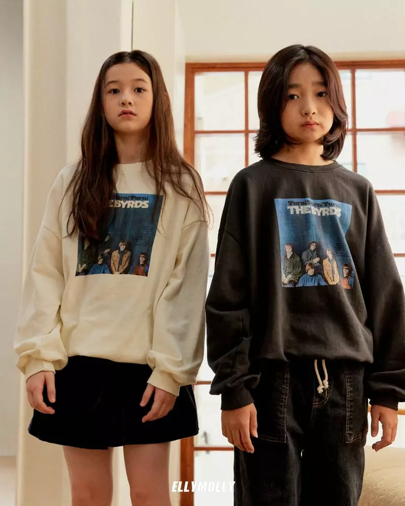 Ellymolly - Korean Children Fashion - #kidsshorts - Buds Sweatshirt - 12