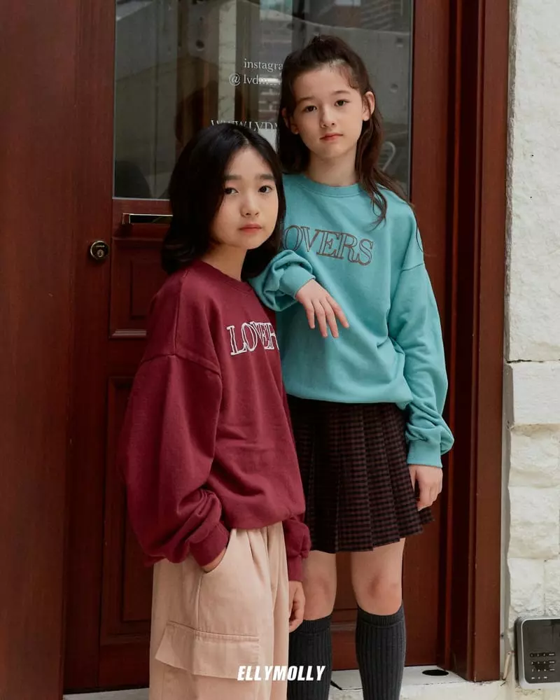 Ellymolly - Korean Children Fashion - #kidsshorts - Lover Sweatshirt - 9