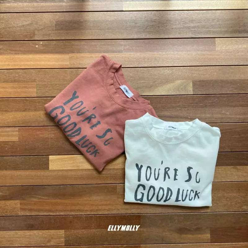 Ellymolly - Korean Children Fashion - #kidsstore - Good Luck Boxy Tee - 6