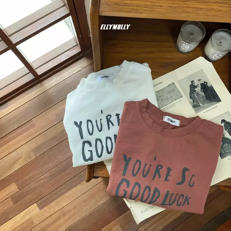 Ellymolly - Korean Children Fashion - #kidzfashiontrend - Good Luck Boxy Tee - 7
