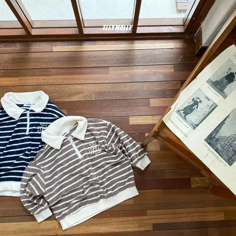Ellymolly - Korean Children Fashion - #littlefashionista - H Collar Sweatshirt - 6
