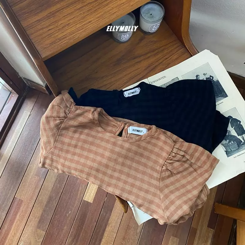 Ellymolly - Korean Children Fashion - #littlefashionista - Hidden Shirring Blouse - 8