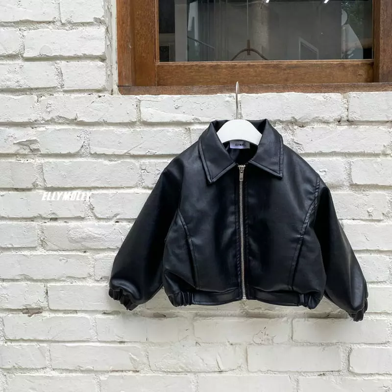 Ellymolly - Korean Children Fashion - #magicofchildhood - Eco Leather Jacket