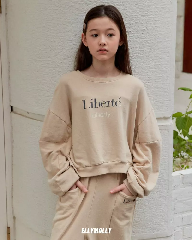Ellymolly - Korean Children Fashion - #prettylittlegirls - Liberty Crop Sweatshirt - 10