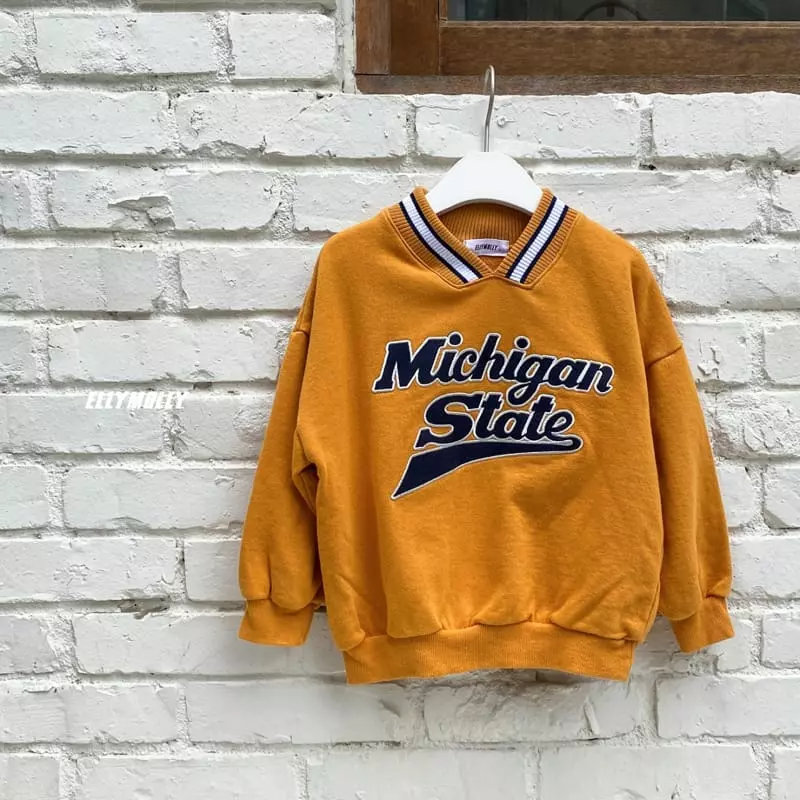 Ellymolly - Korean Children Fashion - #prettylittlegirls - Michigan Sweatshirt - 2