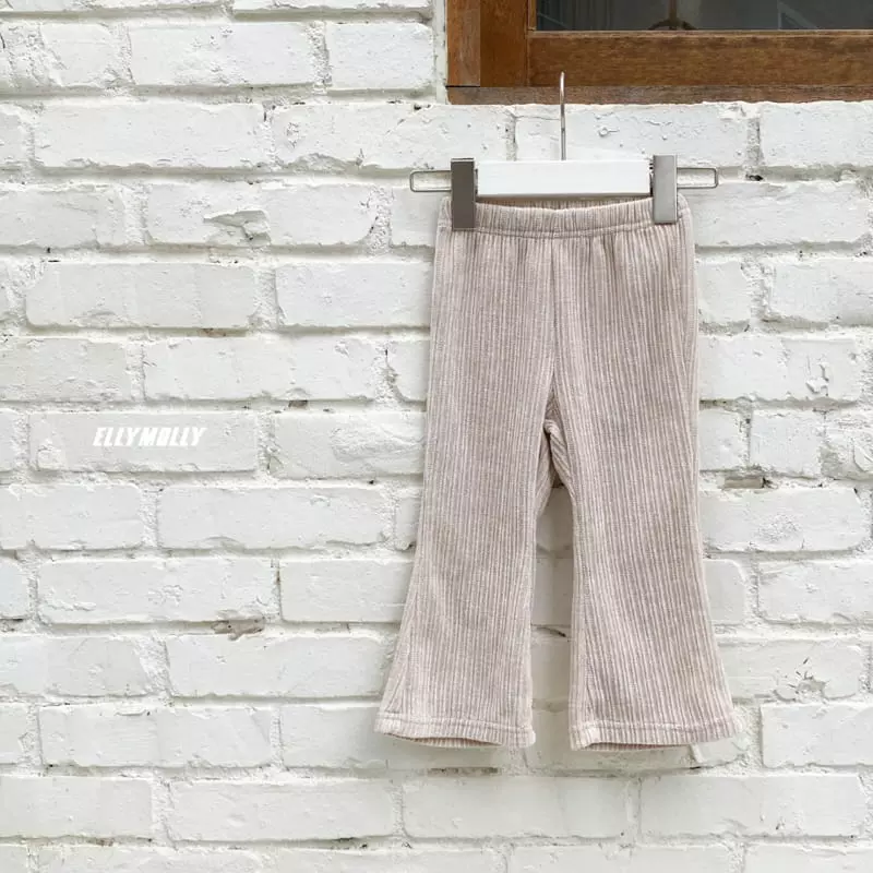 Ellymolly - Korean Children Fashion - #prettylittlegirls - Rib Bootscut Pants - 2