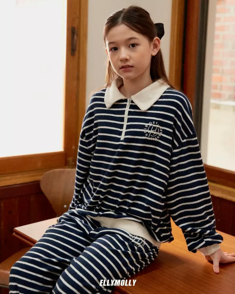Ellymolly - Korean Children Fashion - #stylishchildhood - H Collar Sweatshirt - 12