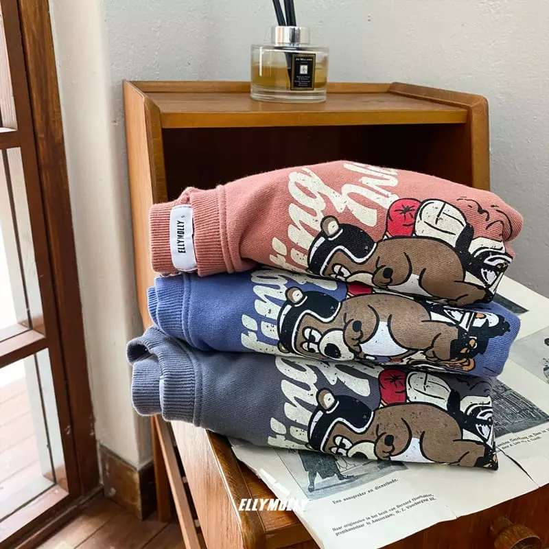 Ellymolly - Korean Children Fashion - #stylishchildhood - Wild Bear Sweatshirt - 10