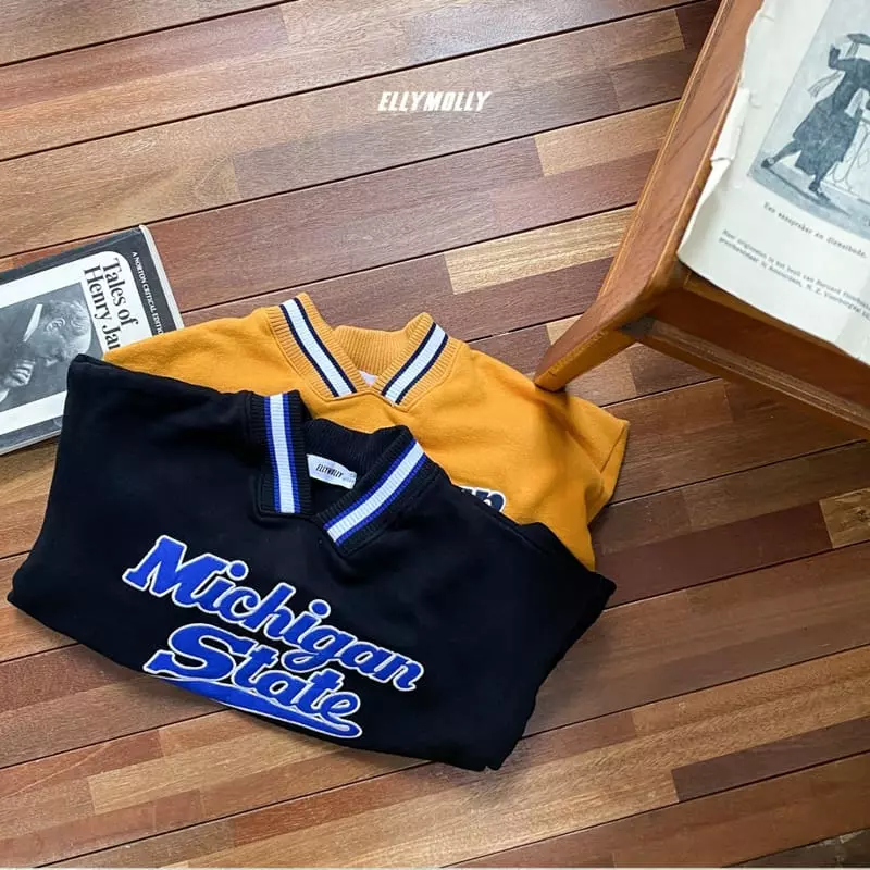 Ellymolly - Korean Children Fashion - #stylishchildhood - Michigan Sweatshirt - 5