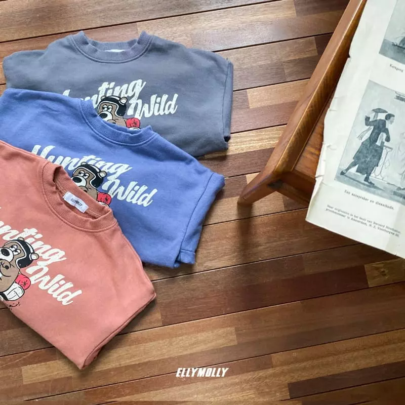 Ellymolly - Korean Children Fashion - #todddlerfashion - Wild Bear Sweatshirt - 8