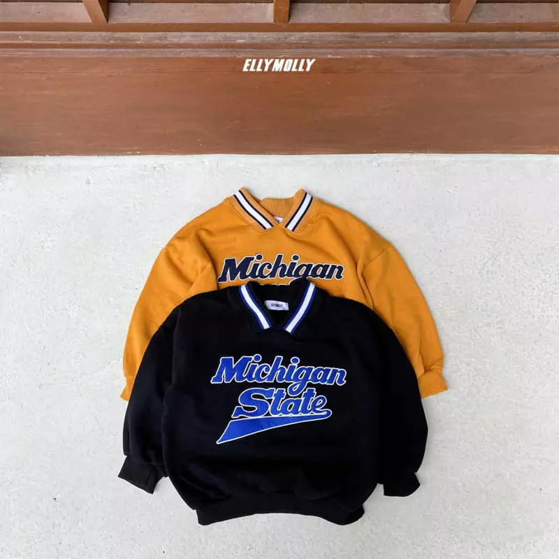 Ellymolly - Korean Children Fashion - #todddlerfashion - Michigan Sweatshirt - 3