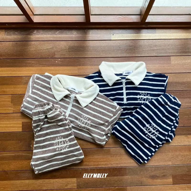 Ellymolly - Korean Children Fashion - #toddlerclothing - H Collar Sweatshirt - 11