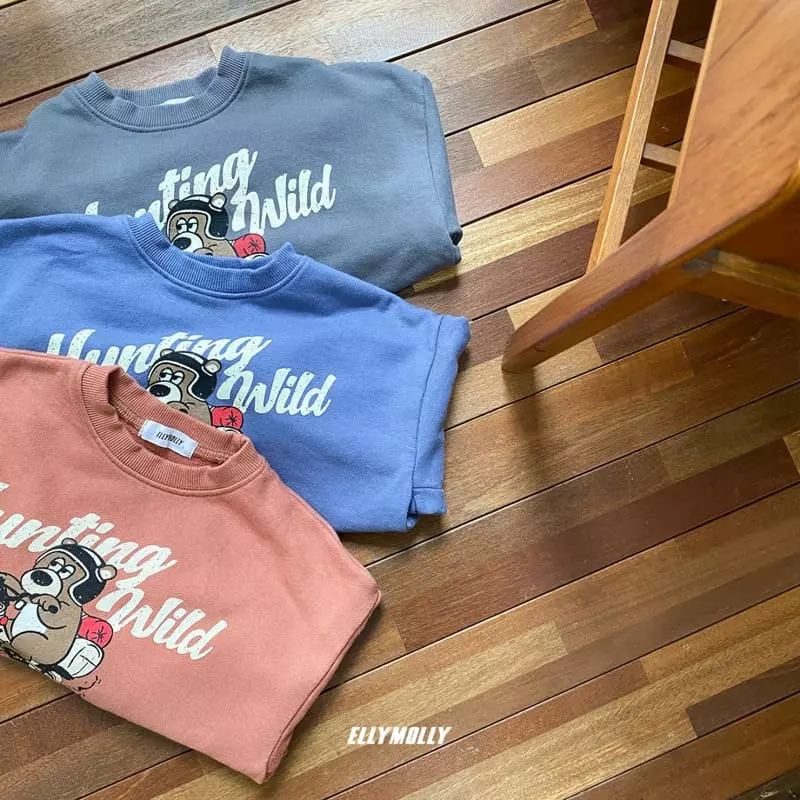 Ellymolly - Korean Children Fashion - #toddlerclothing - Wild Bear Sweatshirt - 9