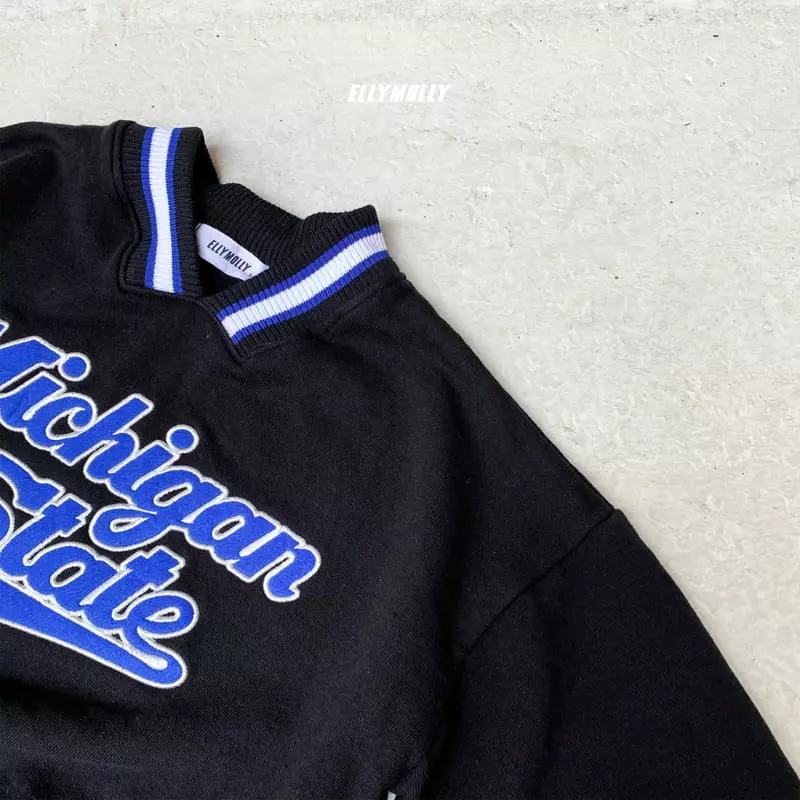 Ellymolly - Korean Children Fashion - #todddlerfashion - Michigan Sweatshirt - 4