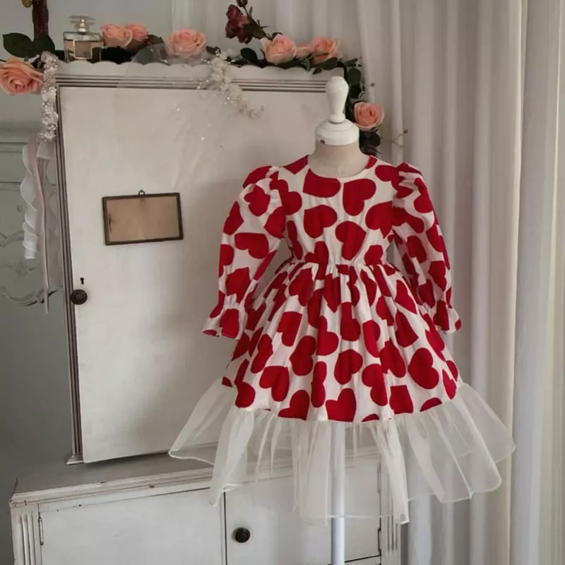 Eugenie Candies - Korean Children Fashion - #designkidswear - Heart Beat One-piece - 3