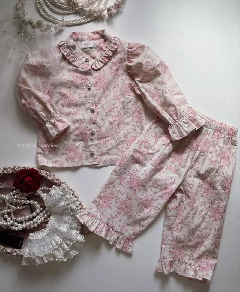 Eugenie Candies - Korean Children Fashion - #kidsshorts - Beatrice Top Bottom Set - 5