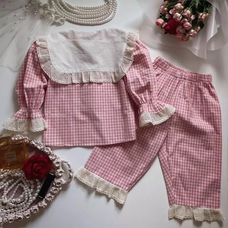 Eugenie Candies - Korean Children Fashion - #littlefashionista - Arty Top Bottom Set - 5