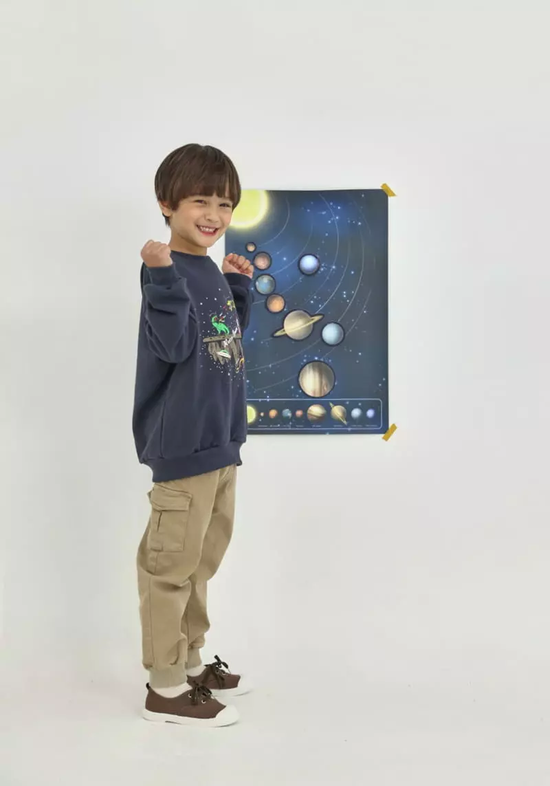 Fashion King - Korean Children Fashion - #Kfashion4kids - Space Dino Sweatshirt - 6
