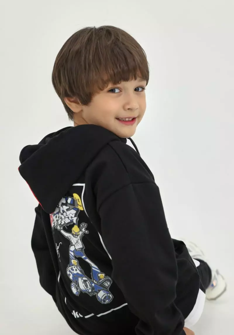 Fashion King - Korean Children Fashion - #designkidswear - Sk Hoody Set - 7