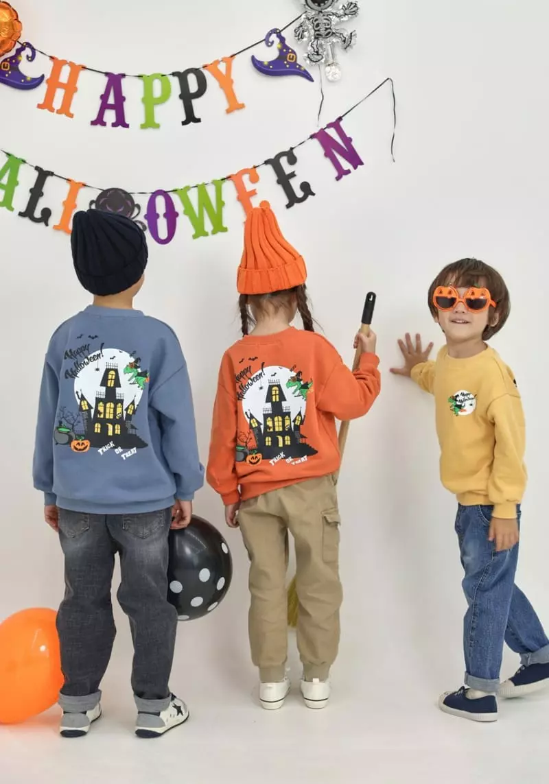 Fashion King - Korean Children Fashion - #kidsshorts - Halloween Sweatshirt