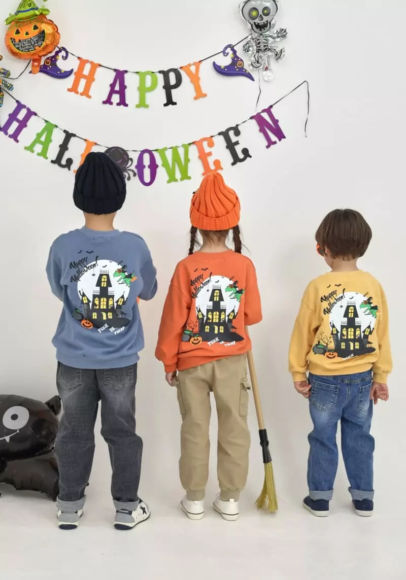 Fashion King - Korean Children Fashion - #kidsstore - Halloween Sweatshirt - 2