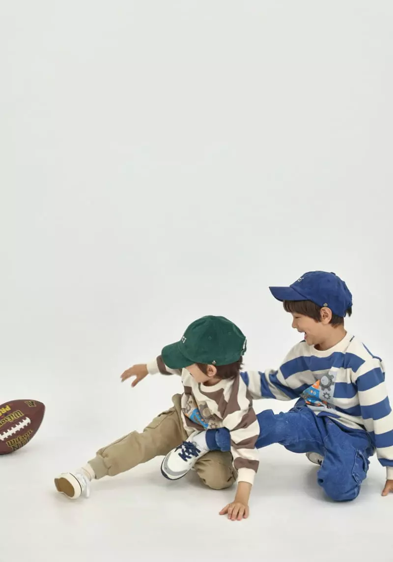 Fashion King - Korean Children Fashion - #kidsstore - Robbot Stripes Sweatshirt - 4