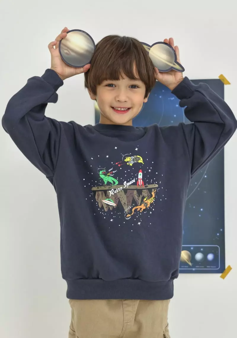 Fashion King - Korean Children Fashion - #magicofchildhood - Space Dino Sweatshirt - 8