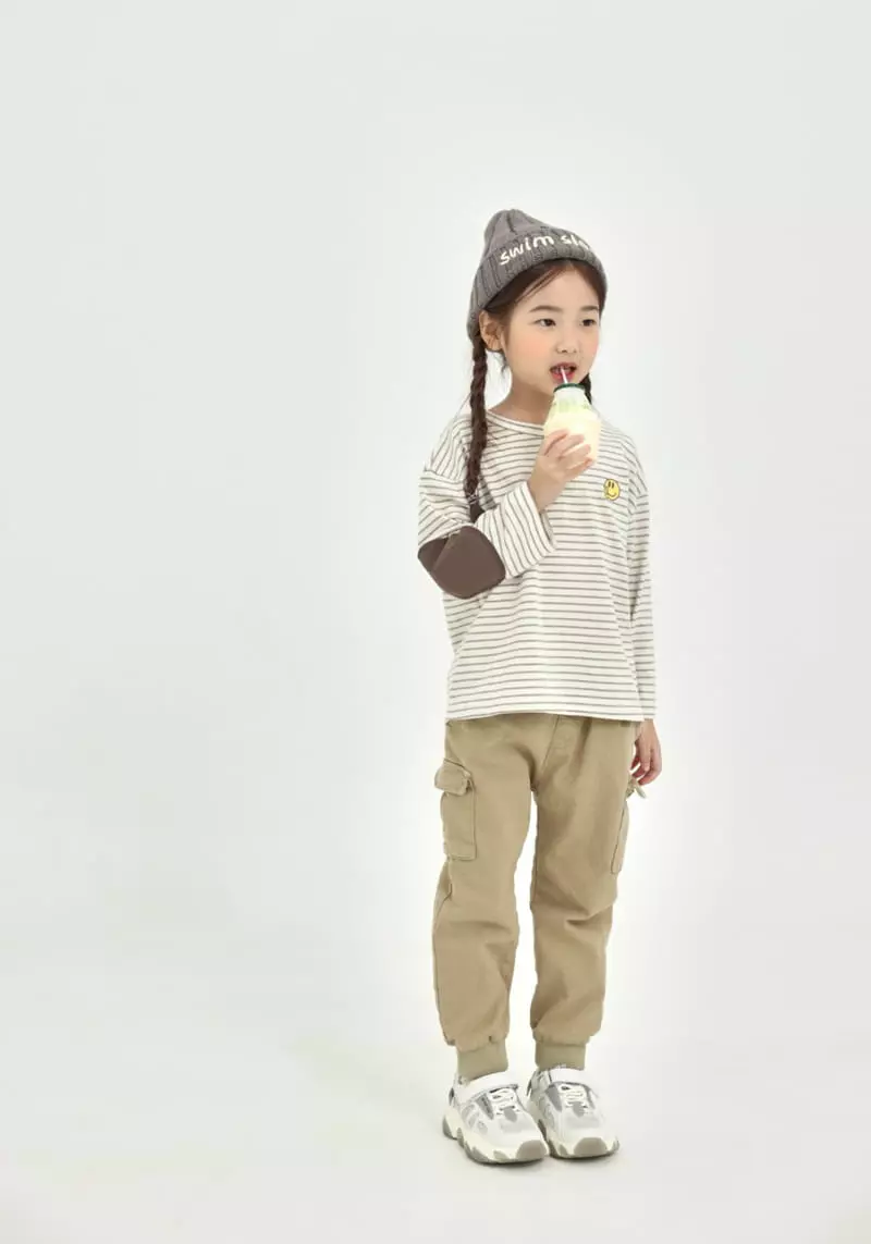 Fashion King - Korean Children Fashion - #stylishchildhood - Smile Stripes Tee - 7