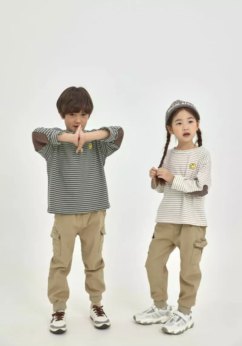 Fashion King - Korean Children Fashion - #todddlerfashion - Smile Stripes Tee - 5