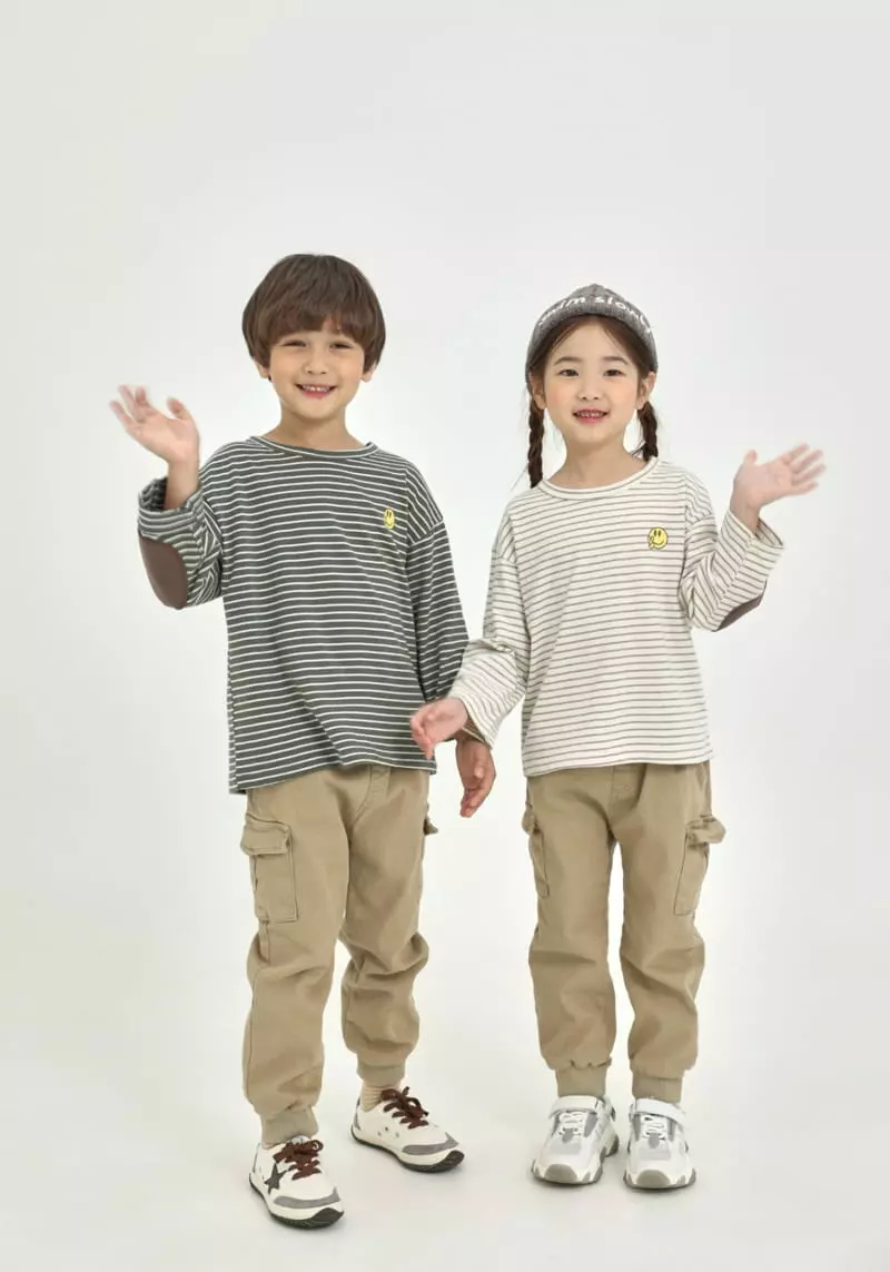 Fashion King - Korean Children Fashion - #toddlerclothing - Smile Stripes Tee - 6