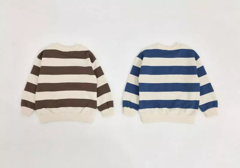 Fashion King - Korean Children Fashion - #toddlerclothing - Robbot Stripes Sweatshirt - 11