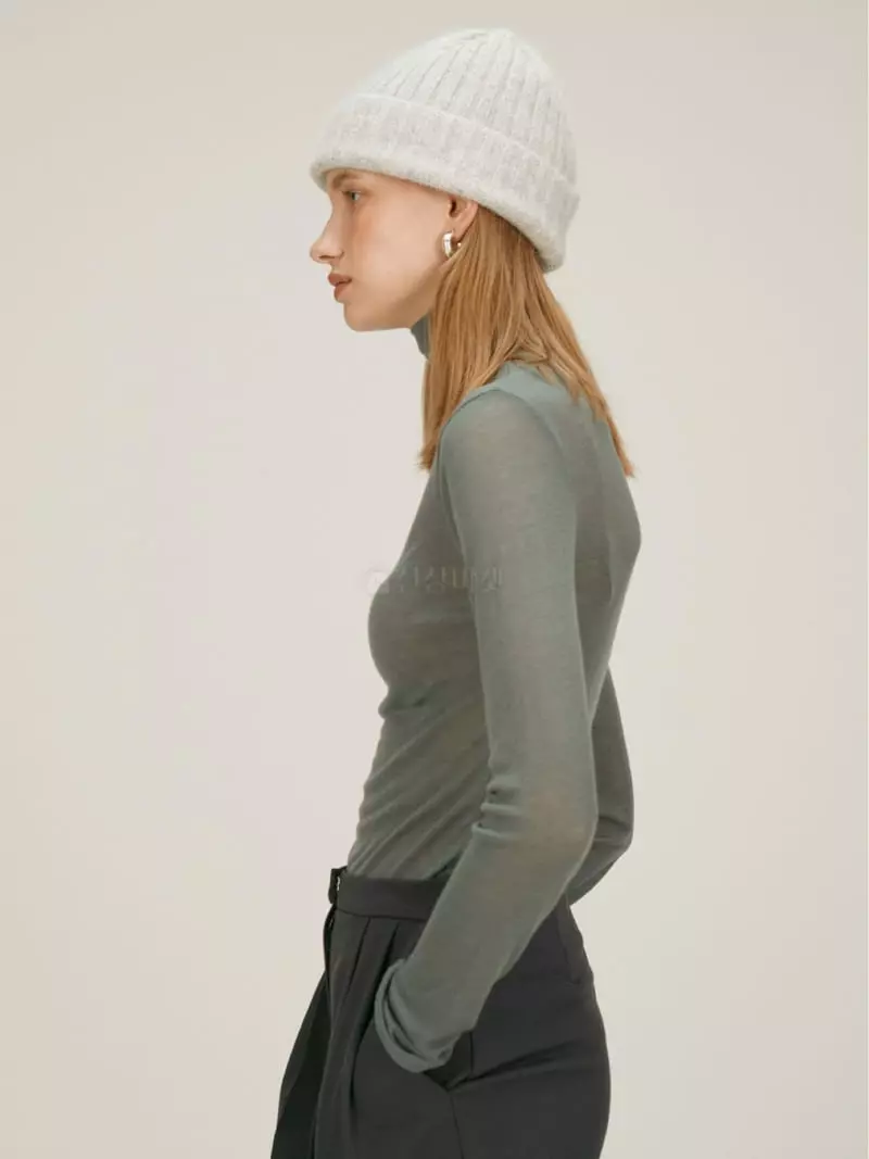 Fave - Korean Women Fashion - #momslook - Tencel Turtleneck Tee