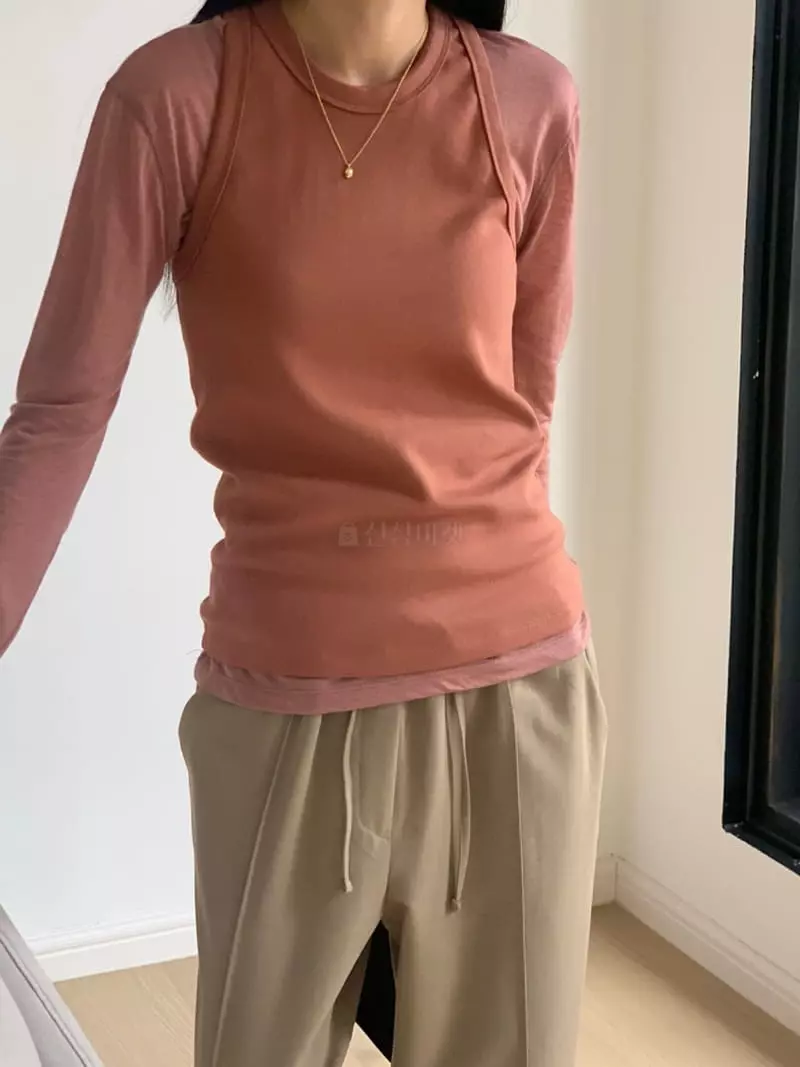 Fave - Korean Women Fashion - #momslook - Row Sleeveless - 2