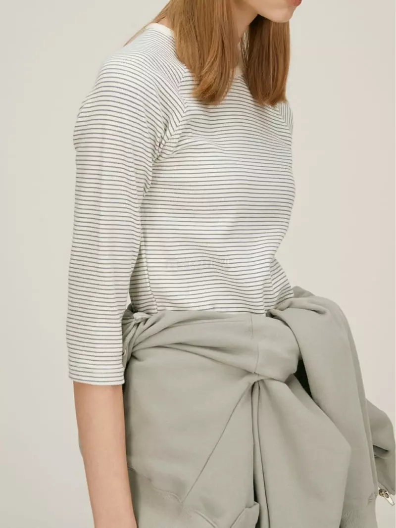 Fave - Korean Women Fashion - #momslook - Stripes Tee - 2