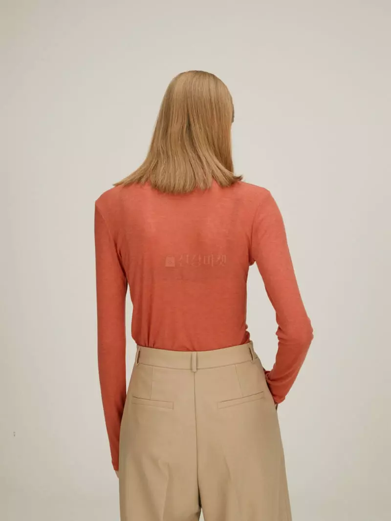 Fave - Korean Women Fashion - #romanticstyle - Tencel Turtleneck Tee - 9